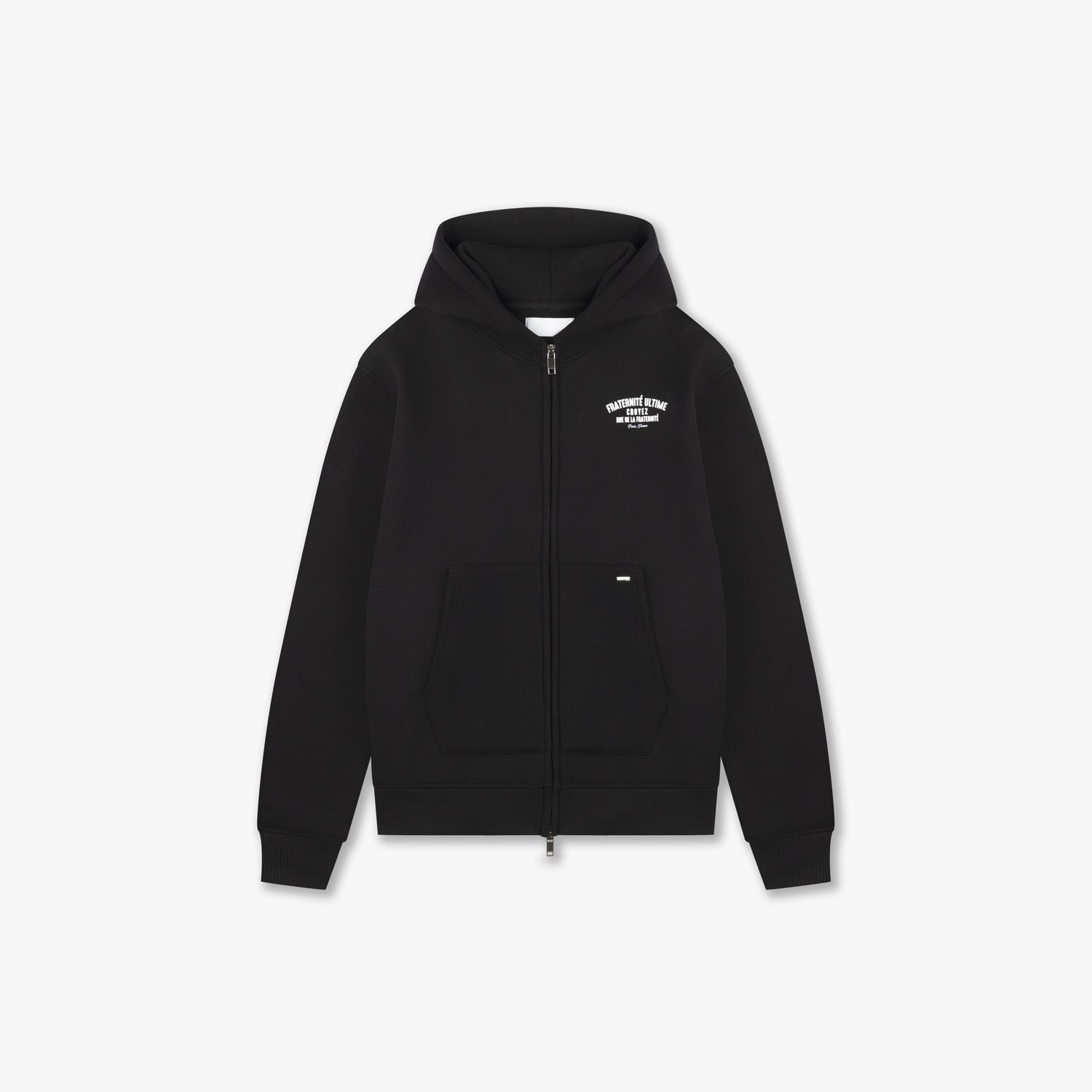 CROYEZ FRATERNITÉ ULTIME ZIP HOODIE - BLACK/WHITE