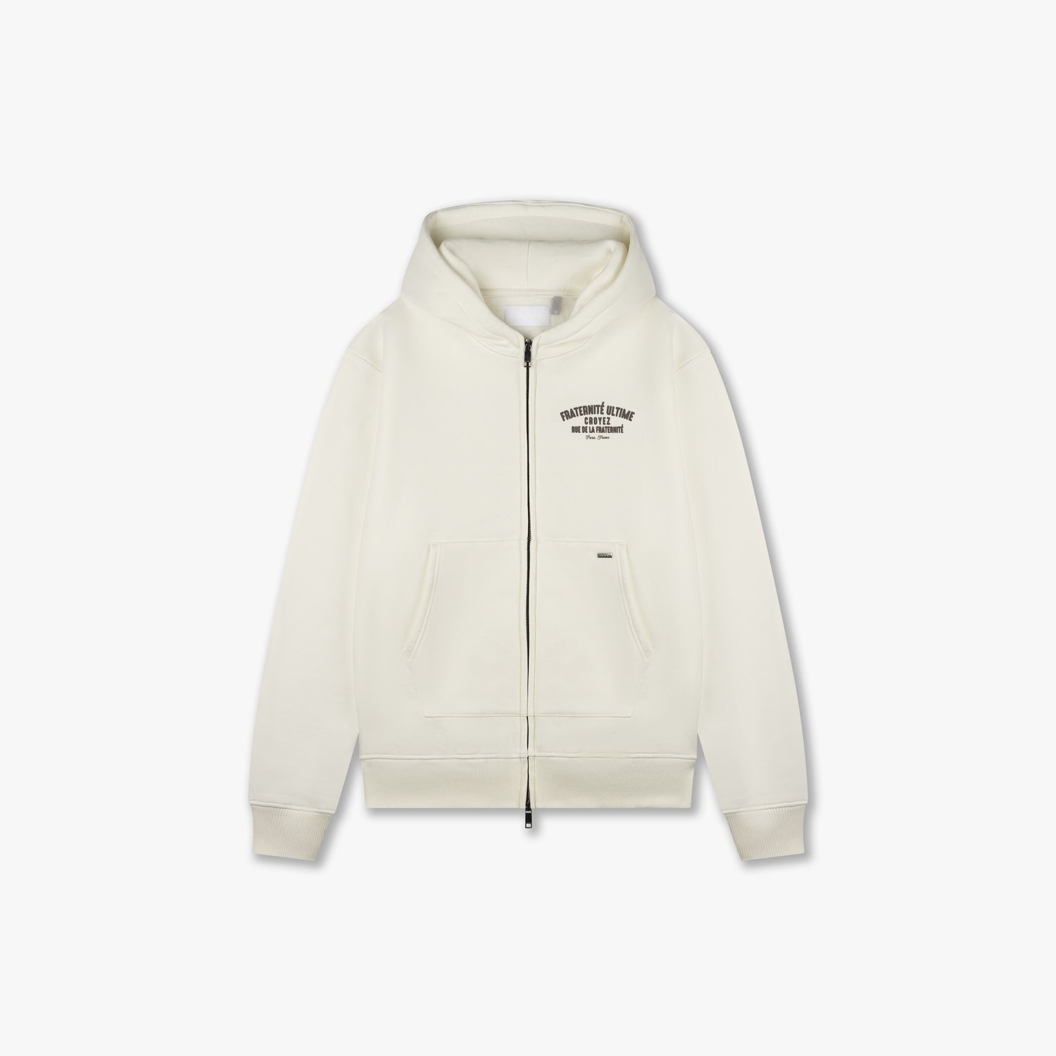 CROYEZ FRATERNITÉ ULTIME ZIP HOODIE - OFF-WHITE