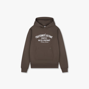 CROYEZ HEAVYWEIGHT FRATERNITÉ HOODIE | BROWN