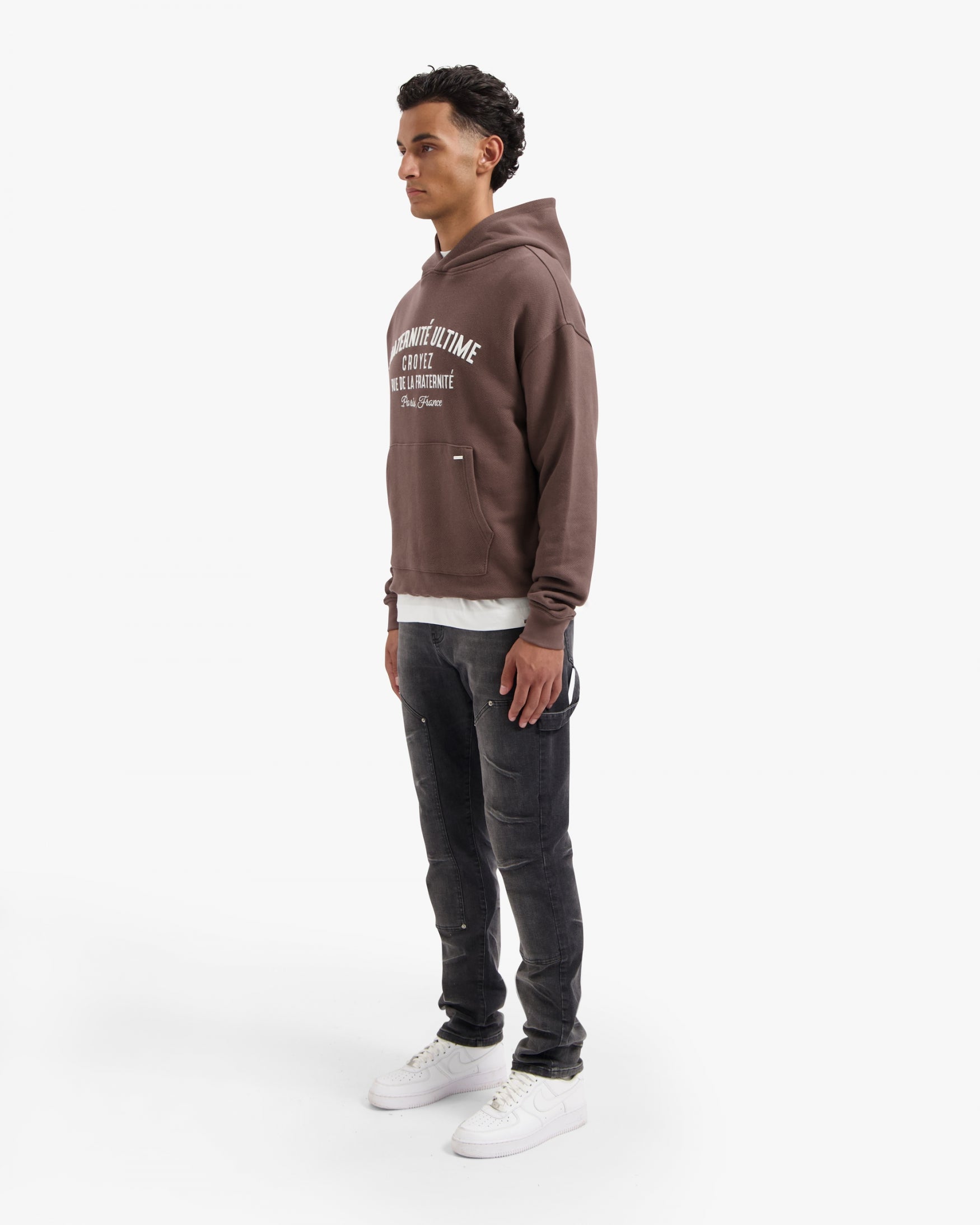 CROYEZ HEAVYWEIGHT FRATERNITÉ HOODIE | BROWN