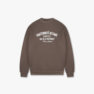 CROYEZ HEAVYWEIGHT FRATERNITÉ SWEATER | BROWN