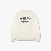 CROYEZ HEAVYWEIGHT FRATERNITÉ SWEATER | CREAM/NAVY