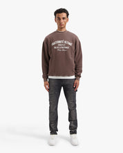 CROYEZ HEAVYWEIGHT FRATERNITÉ SWEATER | BROWN