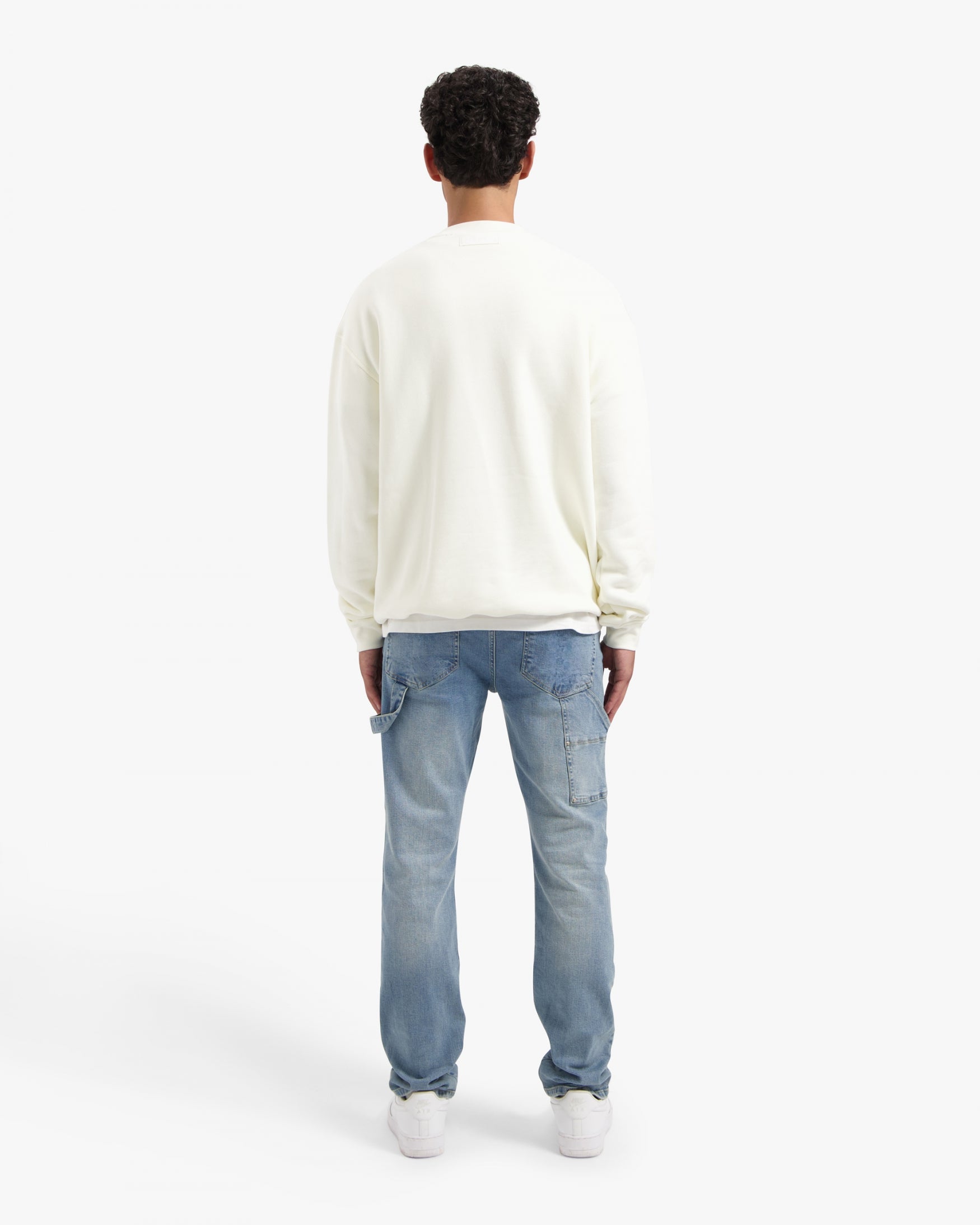 CROYEZ HEAVYWEIGHT FRATERNITÉ SWEATER | CREAM/NAVY