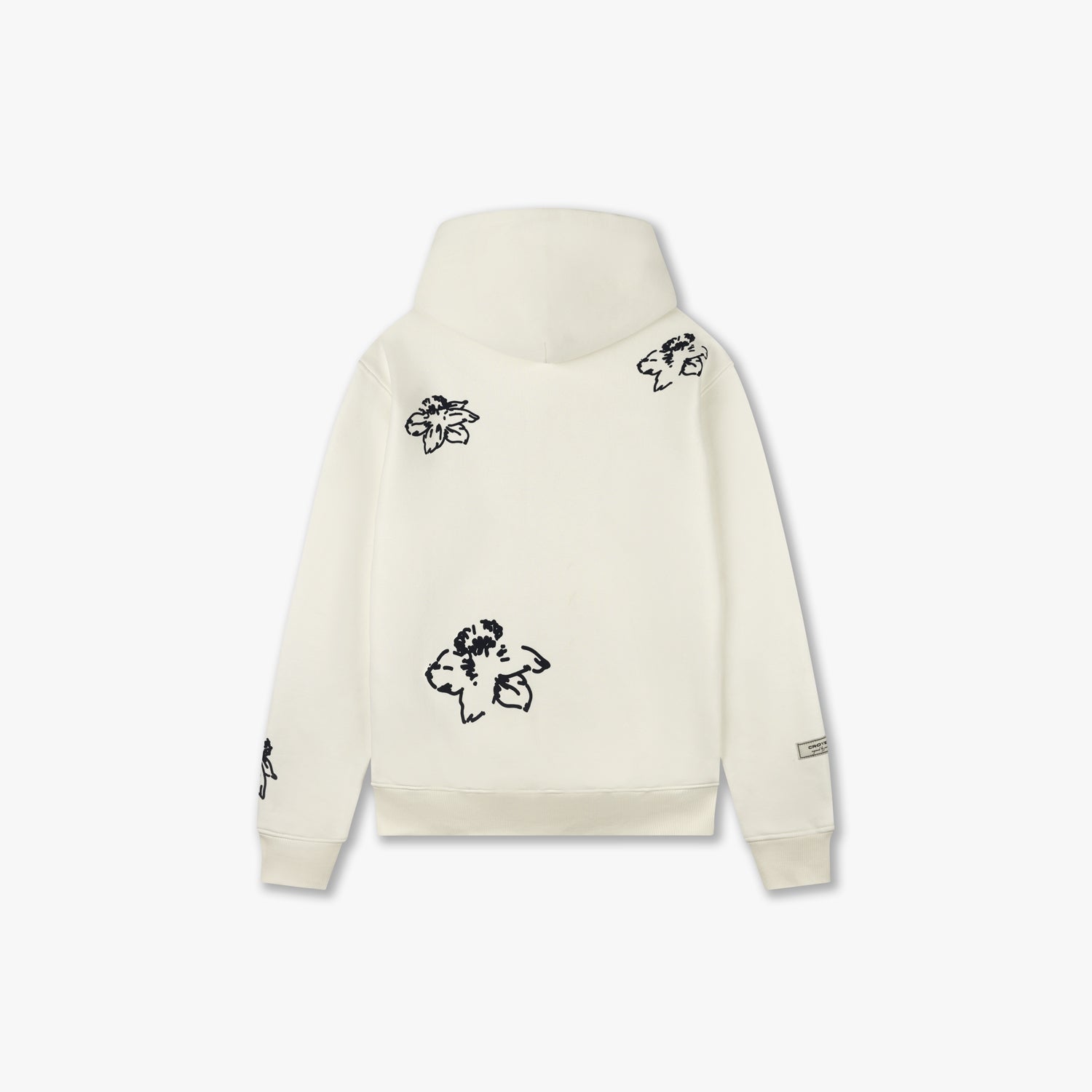 CROYEZ INITIAL FLOWER HOODIE | CREAM/NAVY