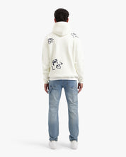 CROYEZ INITIAL FLOWER HOODIE | CREAM/NAVY