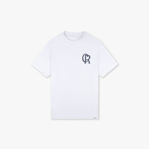 CROYEZ INITIAL T-SHIRT | WHITE/NAVY