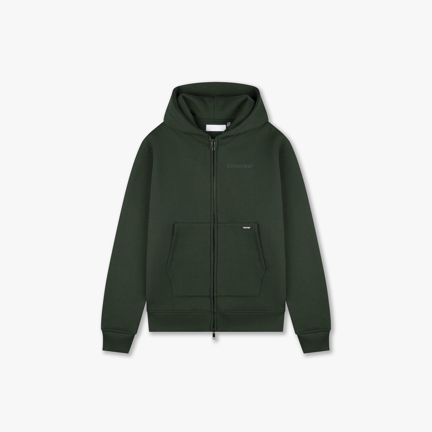 CR1-AW24-29-Croyez_Basic_Zip_Hoodie-Dark_Green_Front.jpg