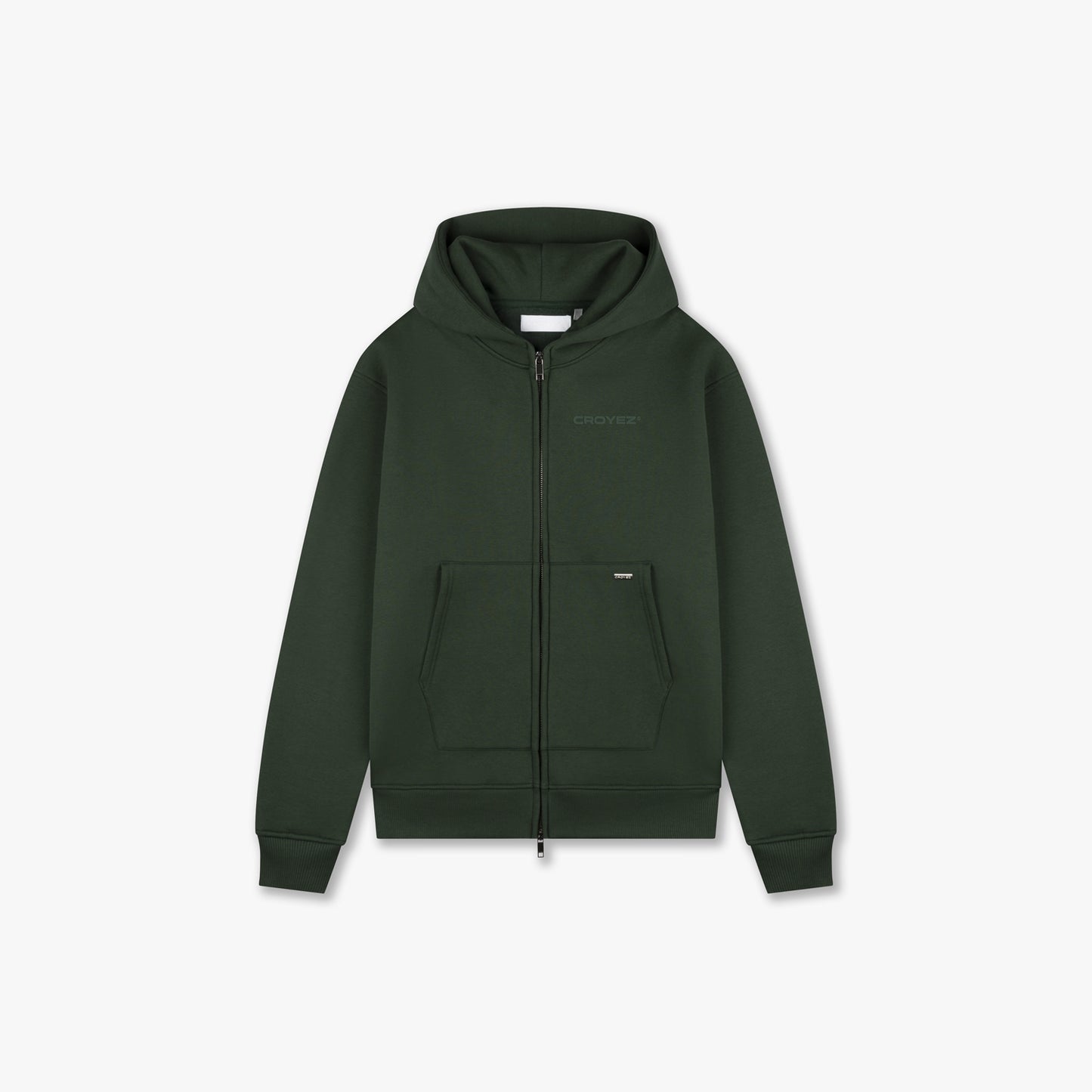 CROYEZ BASIC ZIP HOODIE - DARK GREEN