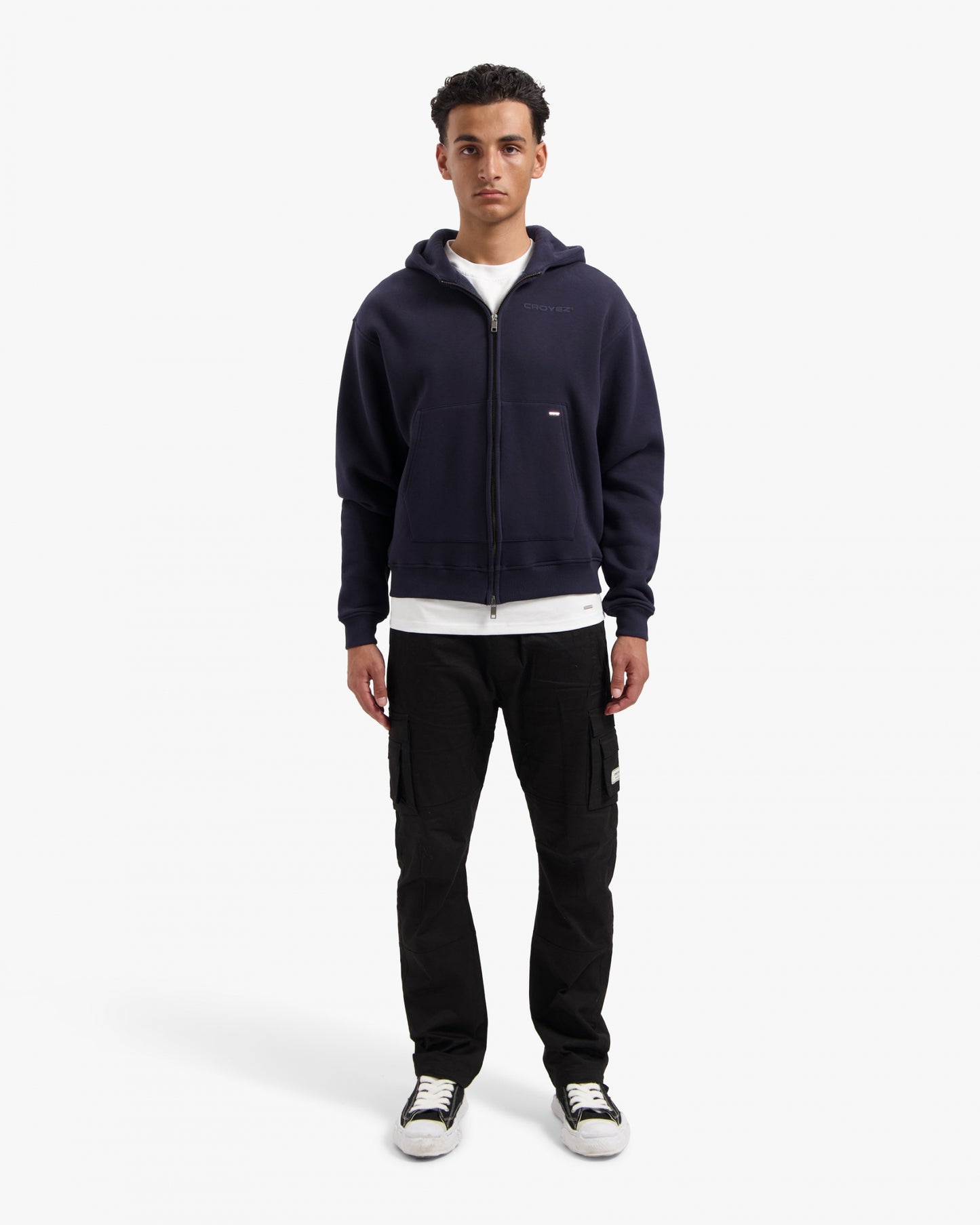 CROYEZ BASIC ZIP HOODIE - NAVY