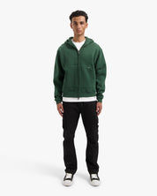 CROYEZ BASIC ZIP HOODIE | DARK GREEN