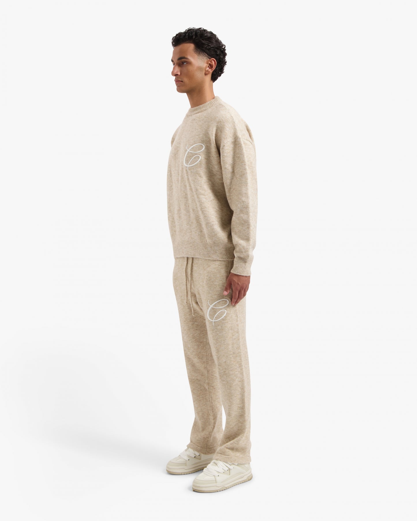 CROYEZ ESSENCE KNIT PANTS - BEIGE