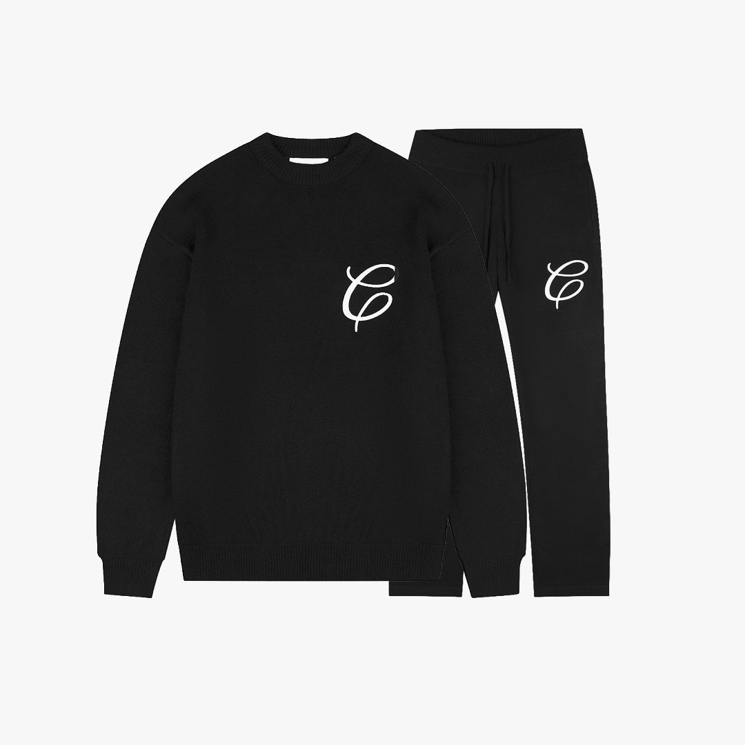  Croyez Essence Knit Tracksuit | Black