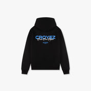 CROYEZ FRÈRES HOODIE | BLACK/COBALT
