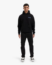 CROYEZ FRÈRES HOODIE | BLACK/COBALT