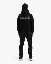 CROYEZ FRÈRES HOODIE | BLACK/COBALT