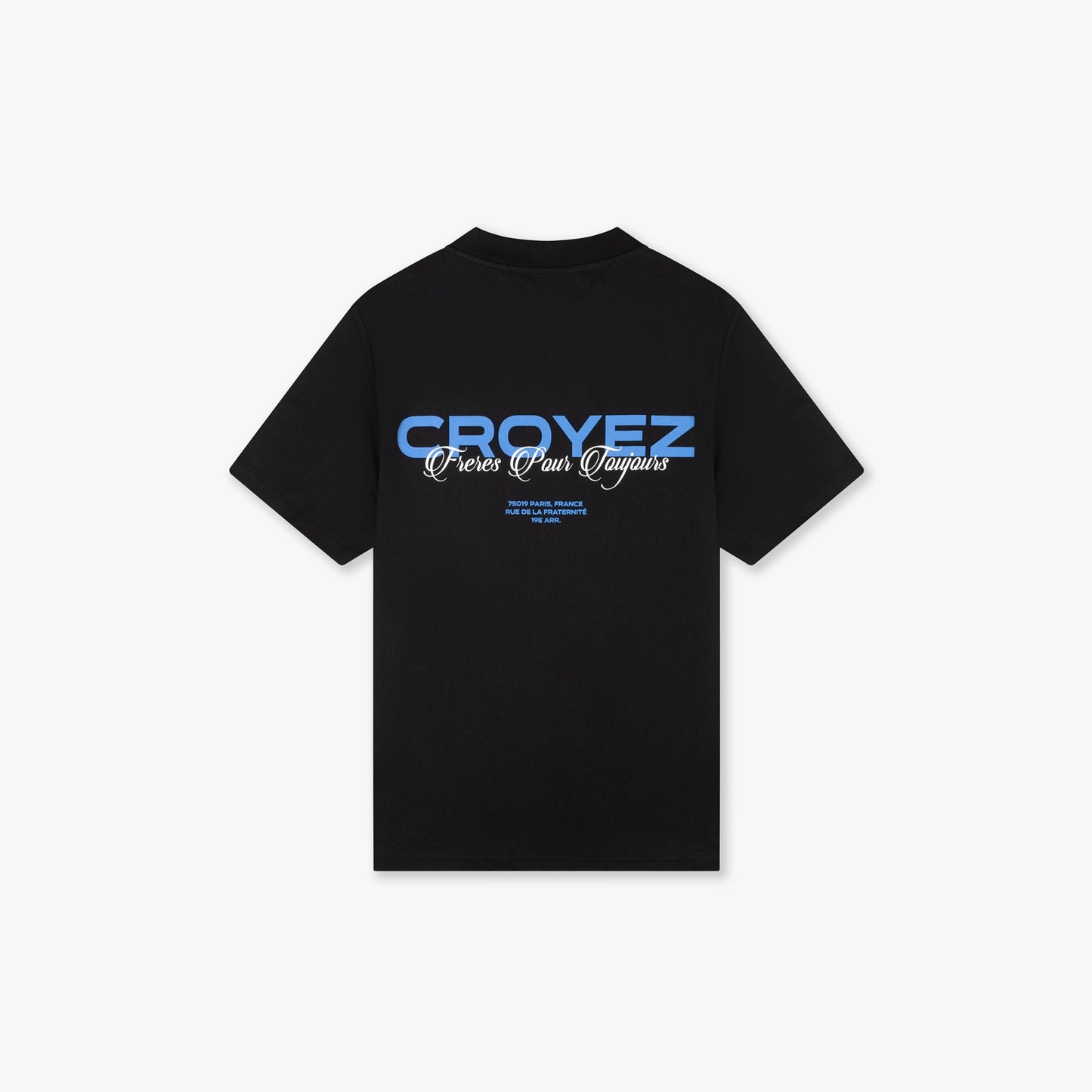 CROYEZ FRÈRES T-SHIRT - BLACK/COBALT