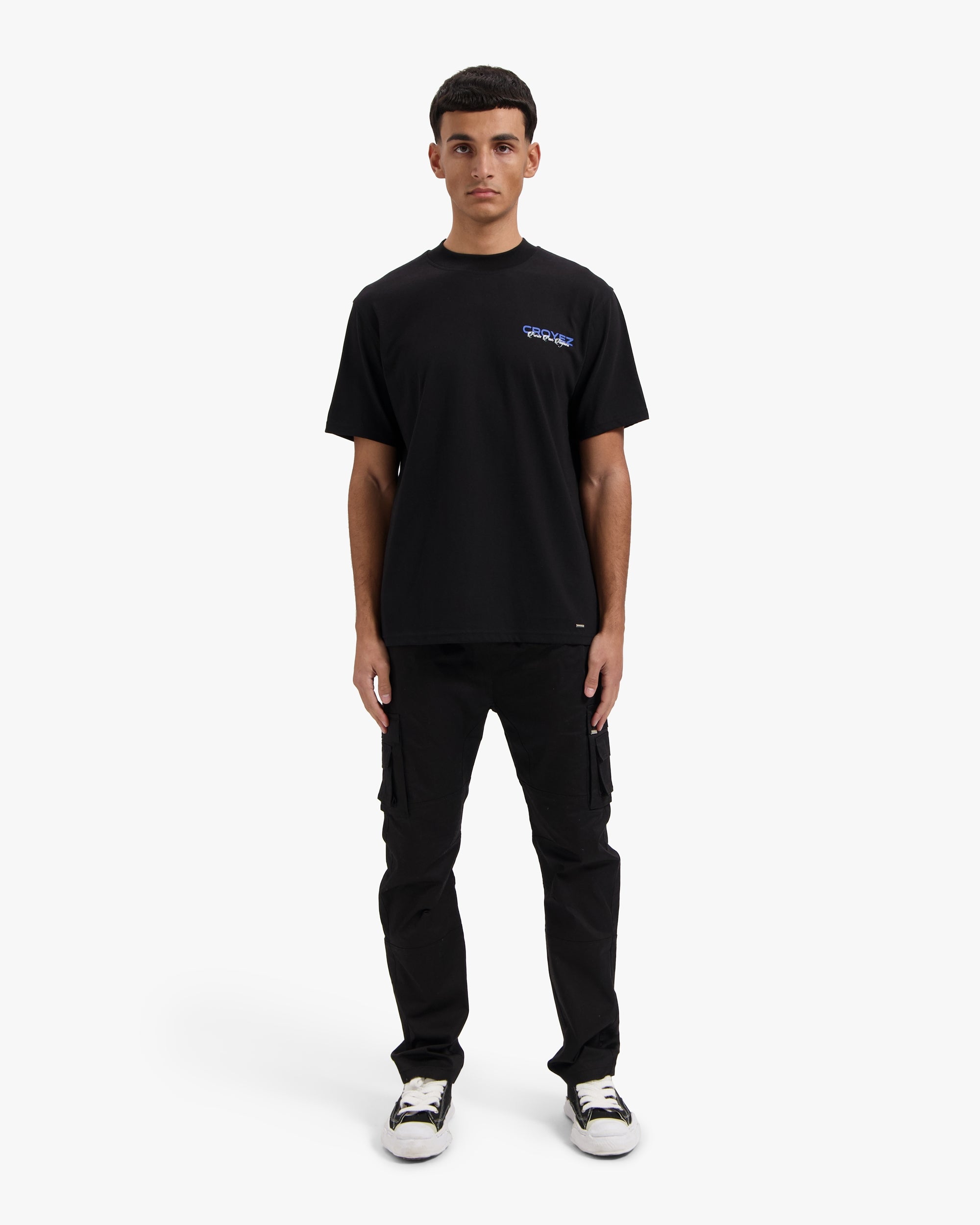 CROYEZ FRÈRES T-SHIRT | BLACK/COBALT