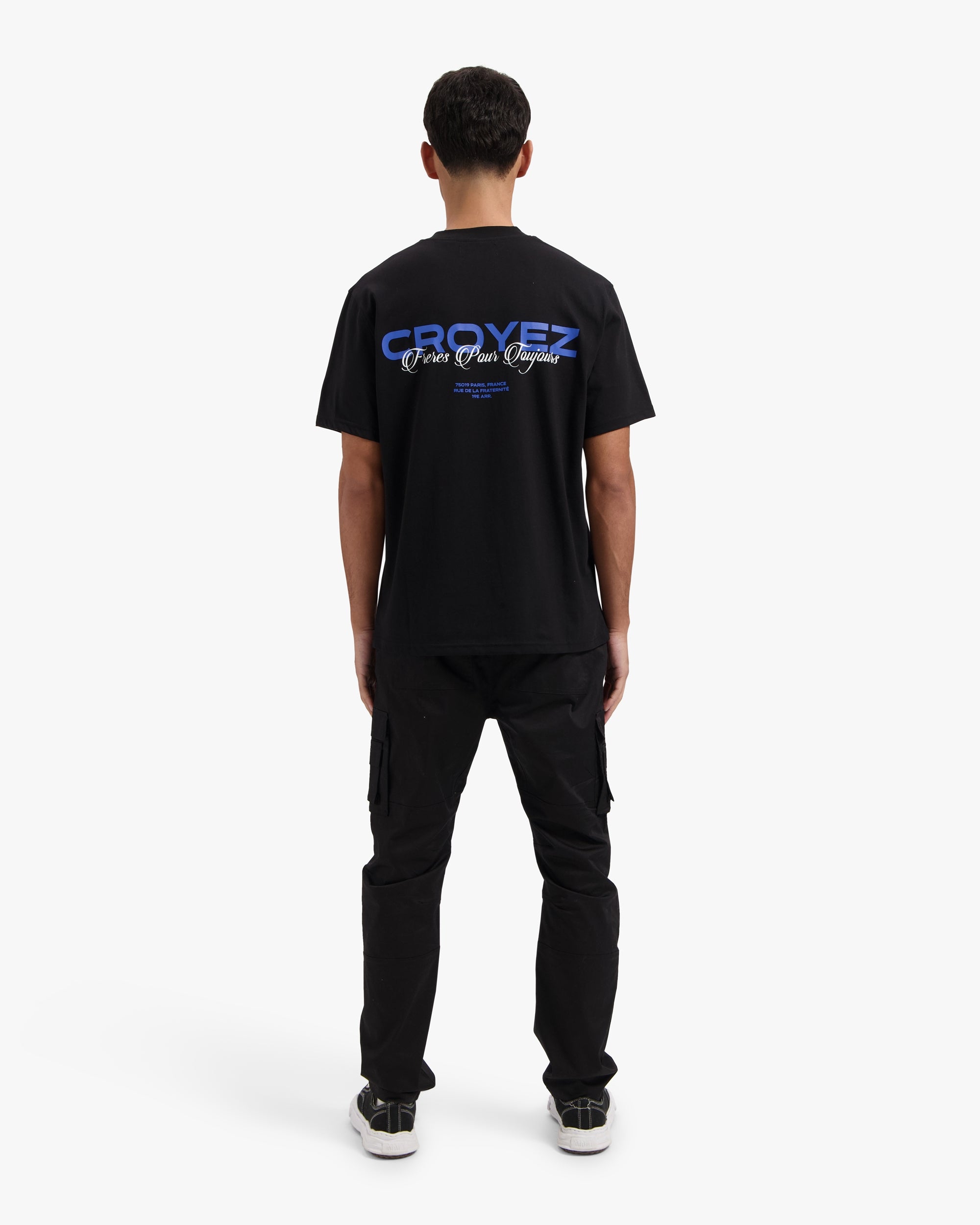 CROYEZ FRÈRES T-SHIRT | BLACK/COBALT