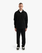 CROYEZ FLEECE POLO SWEATER | BLACK