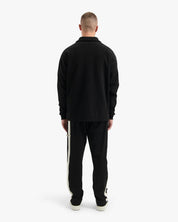 CROYEZ FLEECE POLO SWEATER | BLACK