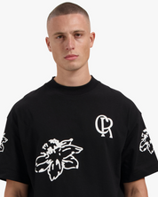 CROYEZ FLOWER T-SHIRT | BLACK