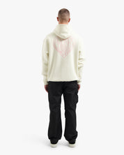 CROYEZ STITCHED HEART HOODIE | OFF-WHITE