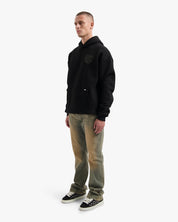 CROYEZ STITCHED HEART HOODIE | BLACK