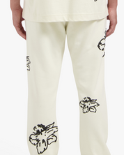 CROYEZ STRAIGHT LEG FLOWER SWEATPANTS | OFF-WHITE