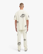 CROYEZ STRAIGHT LEG FLOWER SWEATPANTS | OFF-WHITE