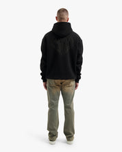 CROYEZ STITCHED HEART HOODIE | BLACK