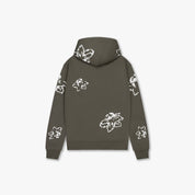 CROYEZ FLOWER HOODIE | DUSTY OLIVE