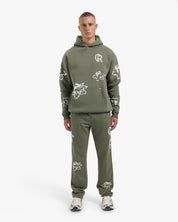 CROYEZ FLOWER HOODIE | DUSTY OLIVE
