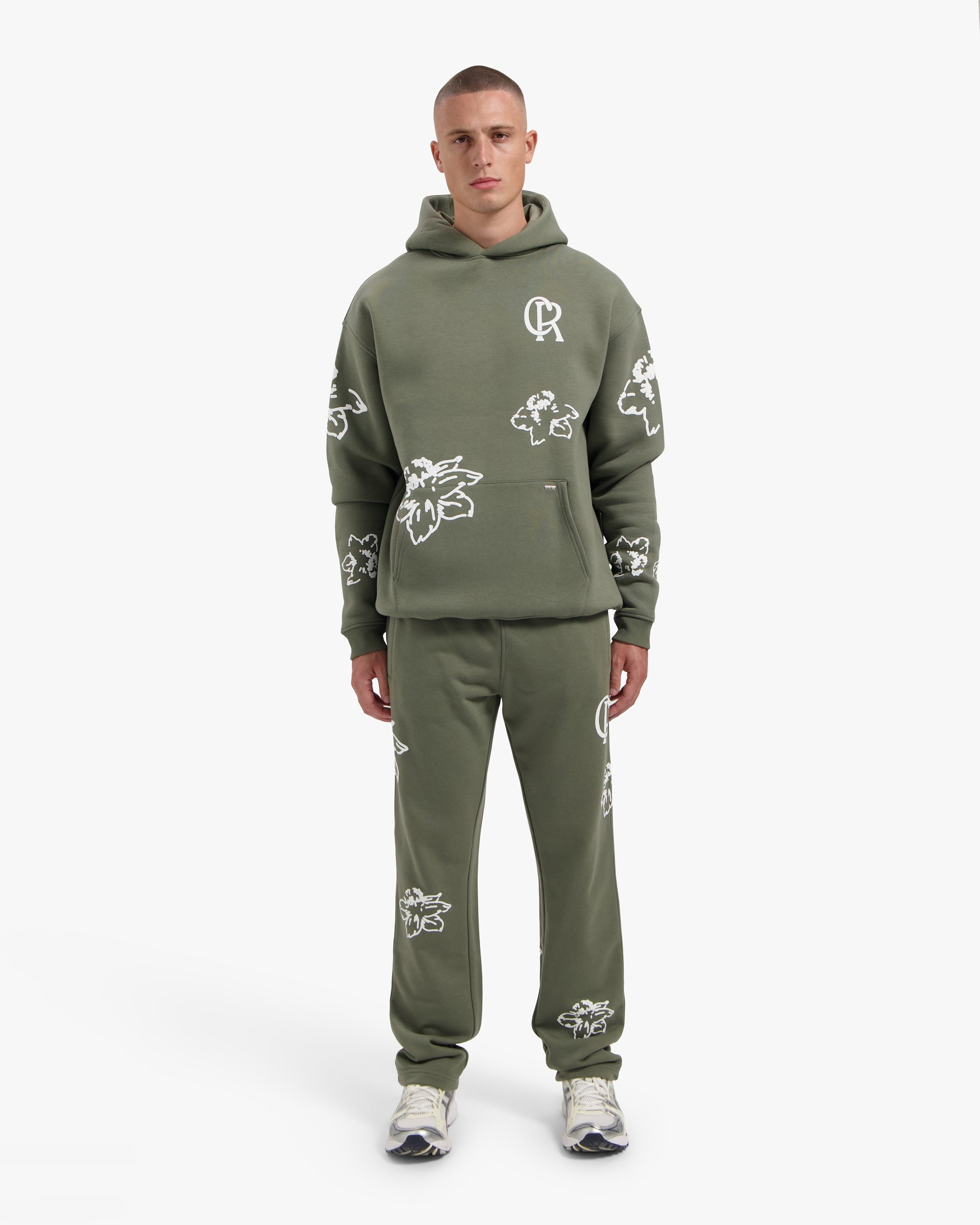 CROYEZ FLOWER HOODIE | DUSTY OLIVE