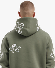 CROYEZ FLOWER HOODIE | DUSTY OLIVE