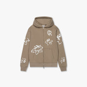 CROYEZ FLOWER ZIP-HOODIE | SAND