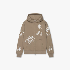 CROYEZ FLOWER ZIP-HOODIE | SAND