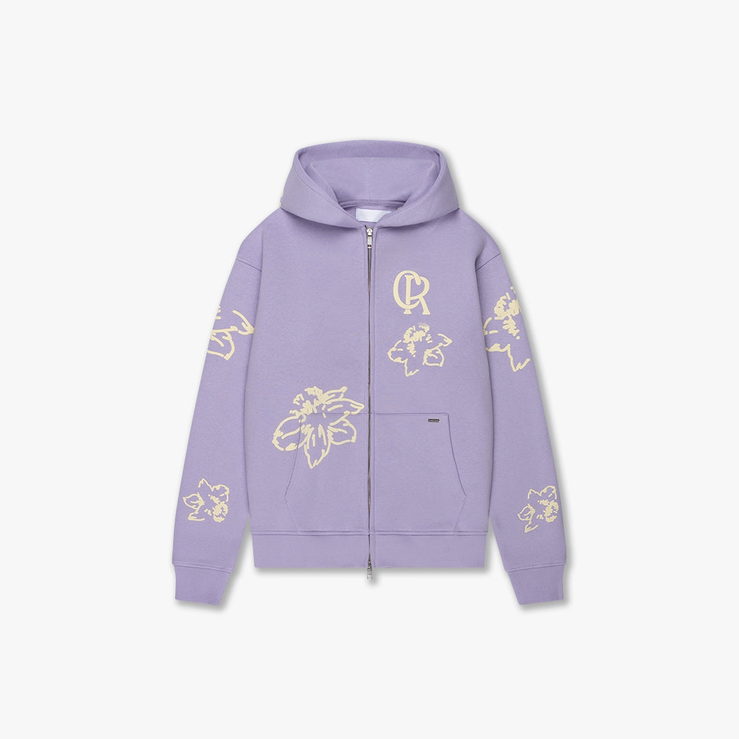 CROYEZ FLOWER ZIP-HOODIE | LILAC