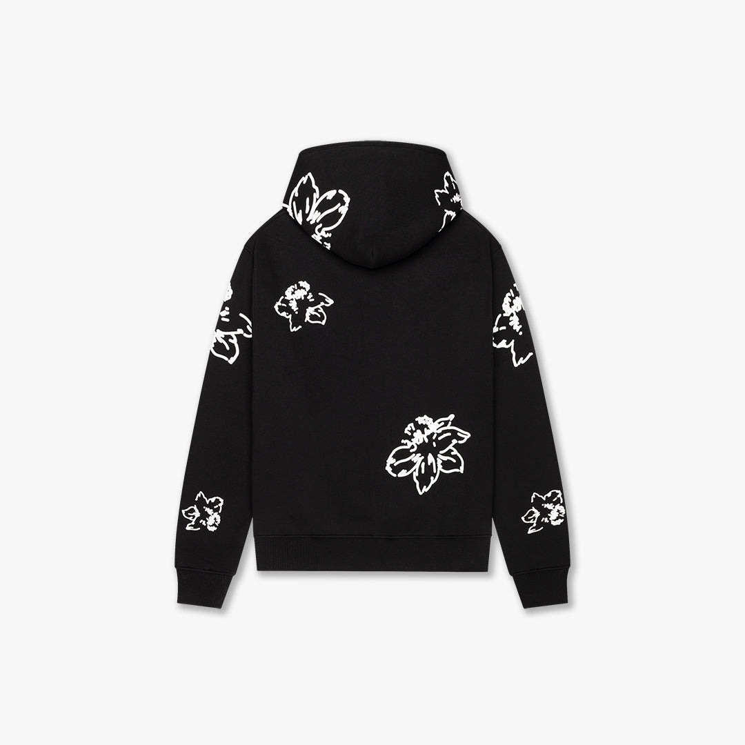 CROYEZ FLOWER ZIP-HOODIE | BLACK