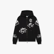CROYEZ FLOWER ZIP-HOODIE | BLACK