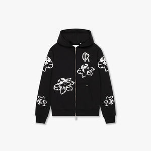 CROYEZ FLOWER ZIP-HOODIE | BLACK