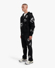 CROYEZ FLOWER ZIP-HOODIE | BLACK
