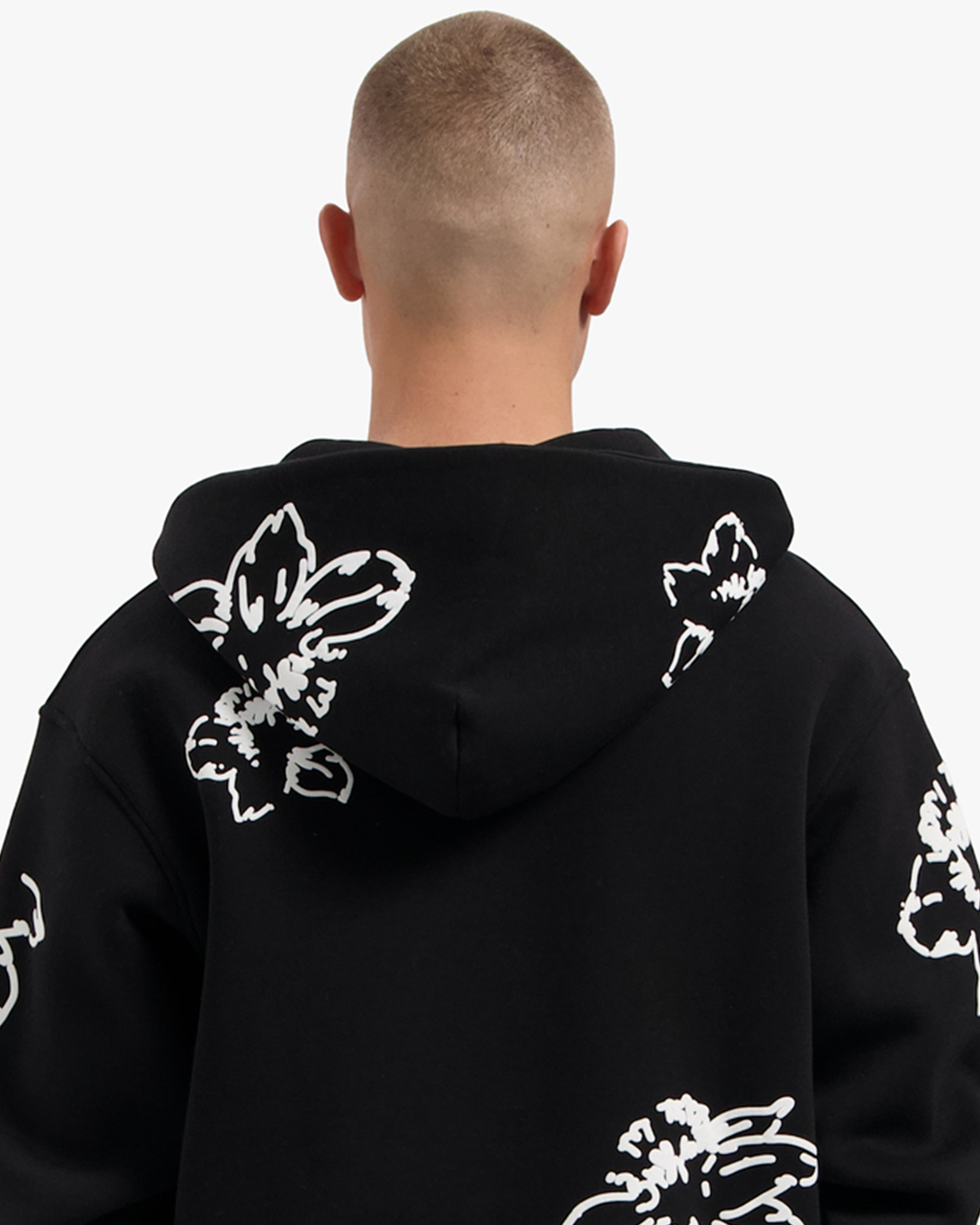 CROYEZ FLOWER ZIP-HOODIE | BLACK