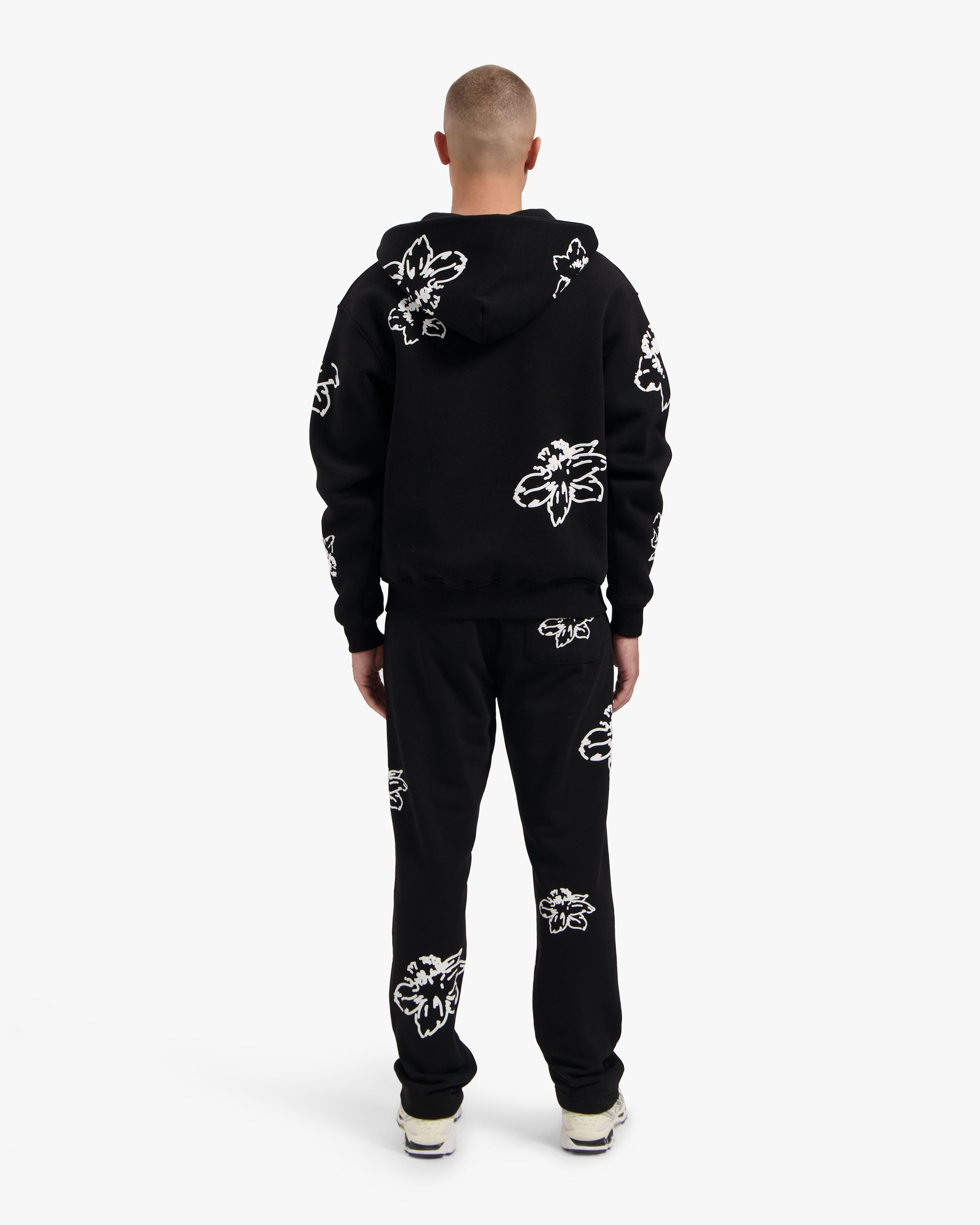 CROYEZ FLOWER ZIP-HOODIE | BLACK