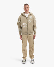 CROYEZ FLOWER ZIP-HOODIE | SAND