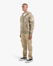 CROYEZ FLOWER ZIP-HOODIE | SAND