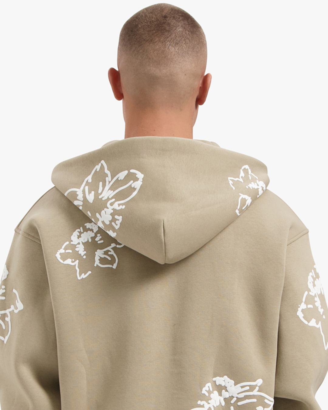 CROYEZ FLOWER ZIP-HOODIE | SAND