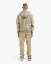 CROYEZ FLOWER ZIP-HOODIE | SAND