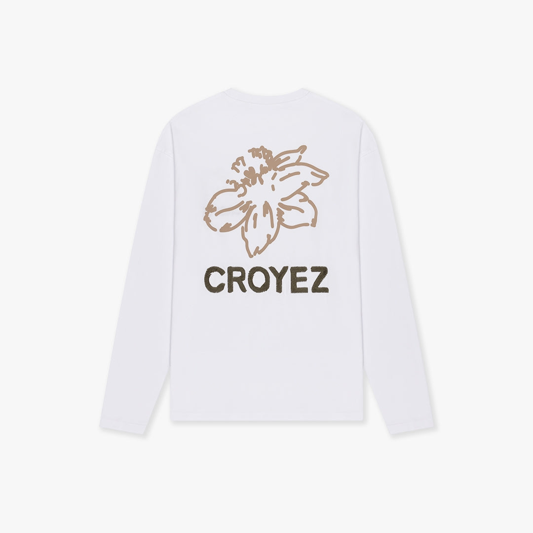 CROYEZ GARDENER LONGSLEEVE T-SHIRT | WHITE