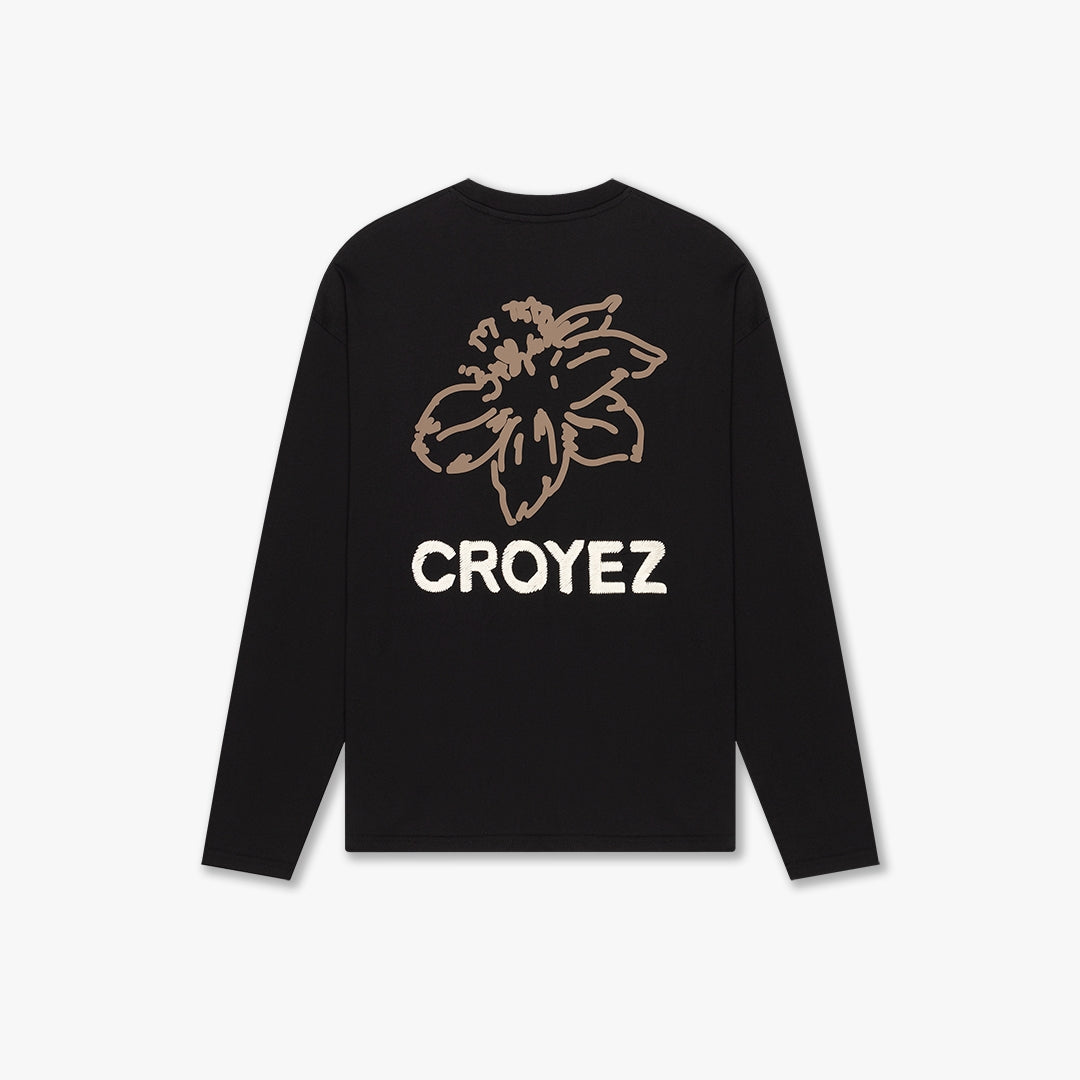 CROYEZ GARDENER LONGSLEEVE T-SHIRT | BLACK